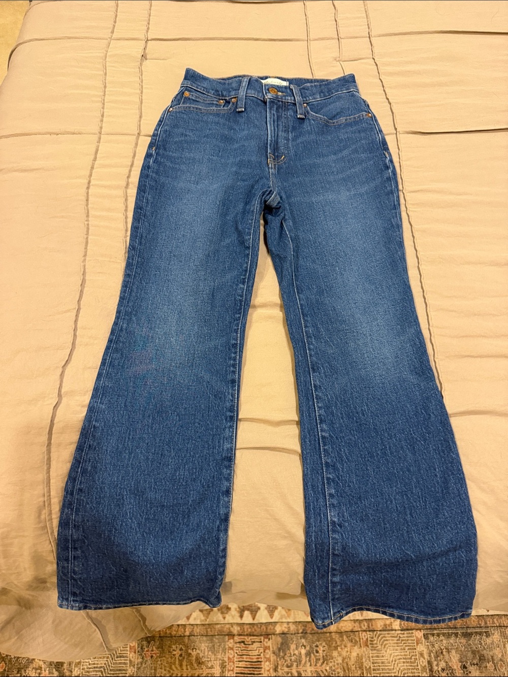 Madewell Dark Blue Wide-Leg High-Rise Jeans